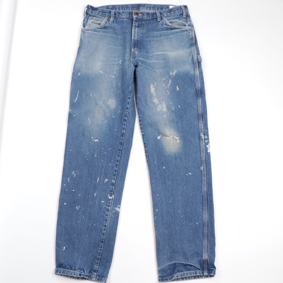paint stained jeans
